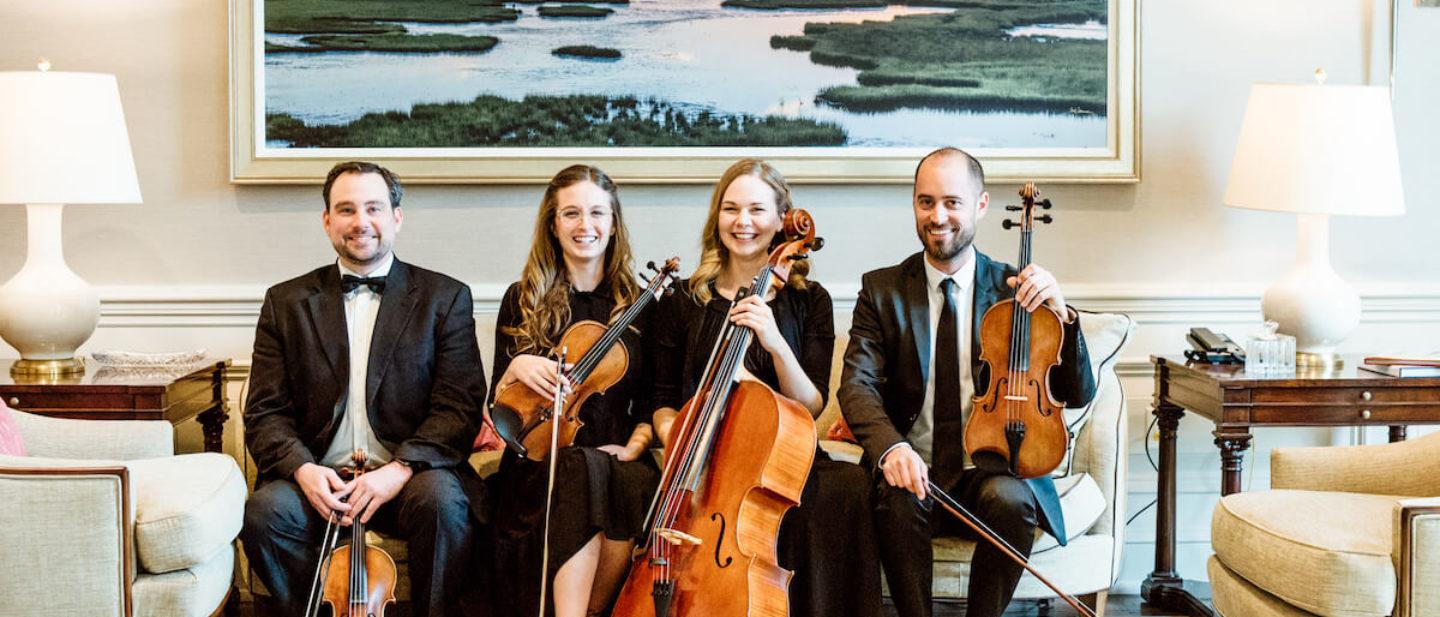 Charleston Virtuosi String Quartet | Wedding Ceremony & Cocktail Hour Musicians Bluffton, Highlands, NC, Biltmore Castle Greenville, Kiawah Island, Savannah, GA