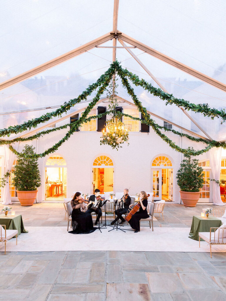 Garden wedding in Augusta, GA | Charleston Virtuosi String Quartet 