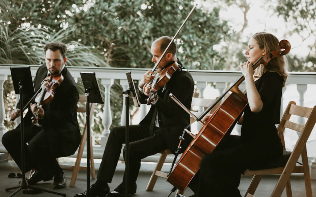 Charleston Virtuosi wedding ceremony musicians at Lowndes Grove in Charleston, SC