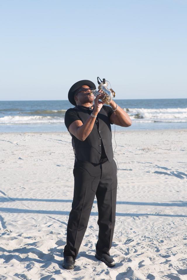 Wedding on Sulllivans Island at Wild Dunes | Saxophone Player