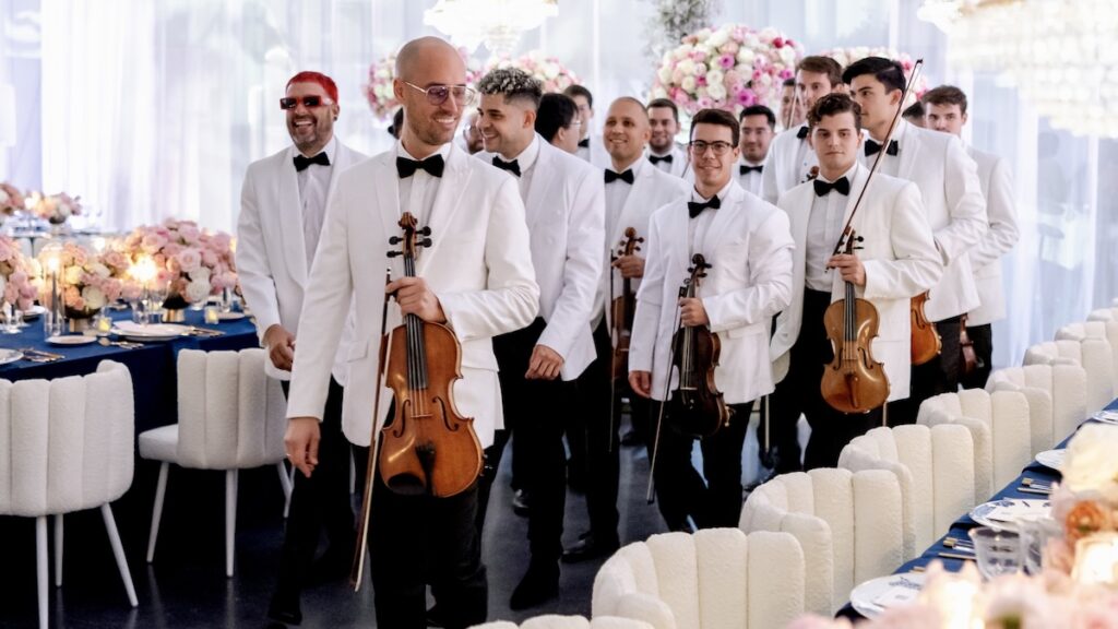 Charleston Virtuosi Pop String Orchestra at wedding reception in Charlotte, NC