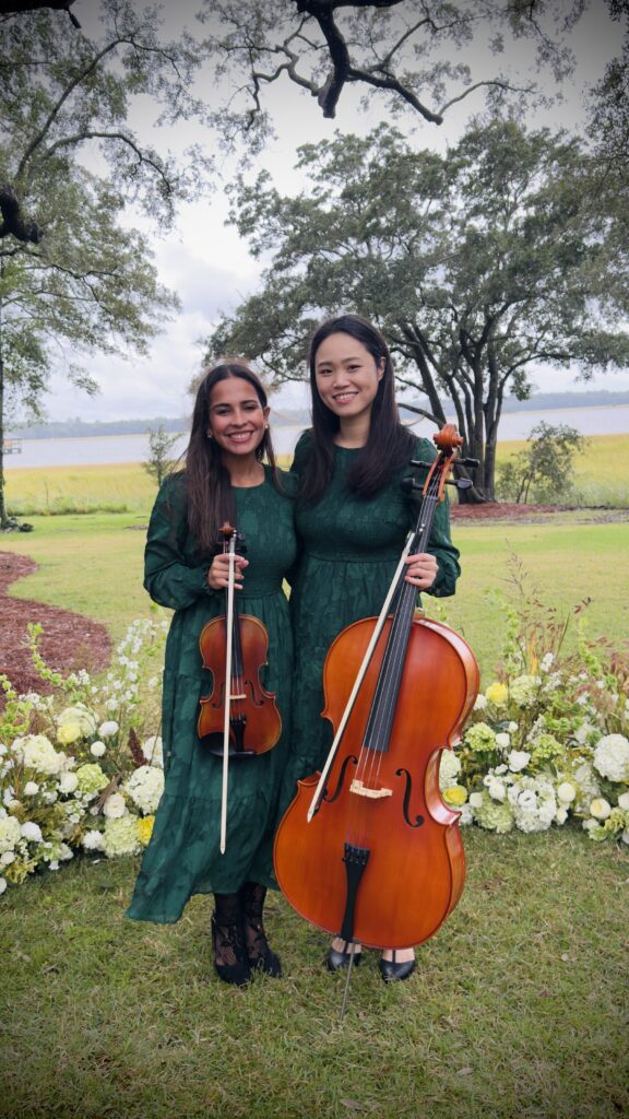 Charleston Virtuosi Violin & Cello Duo | Wedding ceremony at Lowndes Grove in Charleston, SC