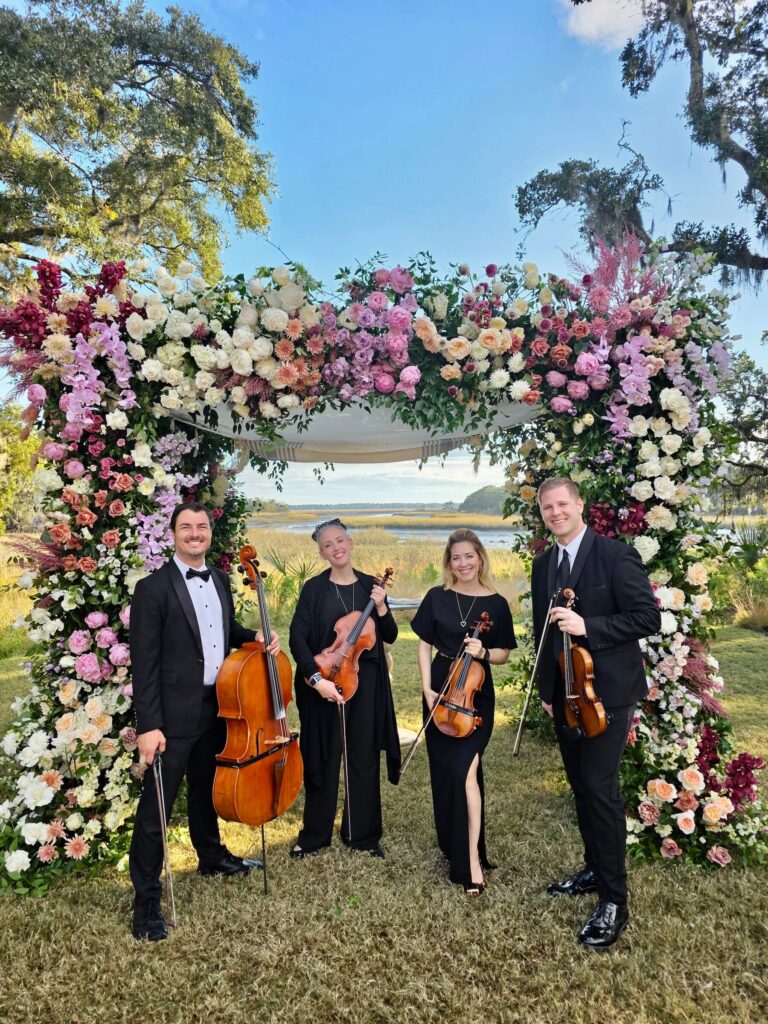 Charleston Virtuosi String Quartet | Wedding ceremony at the Dunlin on Johns Island